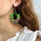 Bright Beaded Dangle Earrings for Women Lightweight Colorful Statement Jewelry